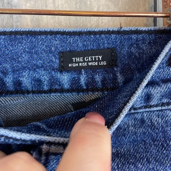 Rails The Getty Wide Leg Denim Jeans in Moonlit Ocean Blue Dark Wash Size 28. - Picture 11 of 16